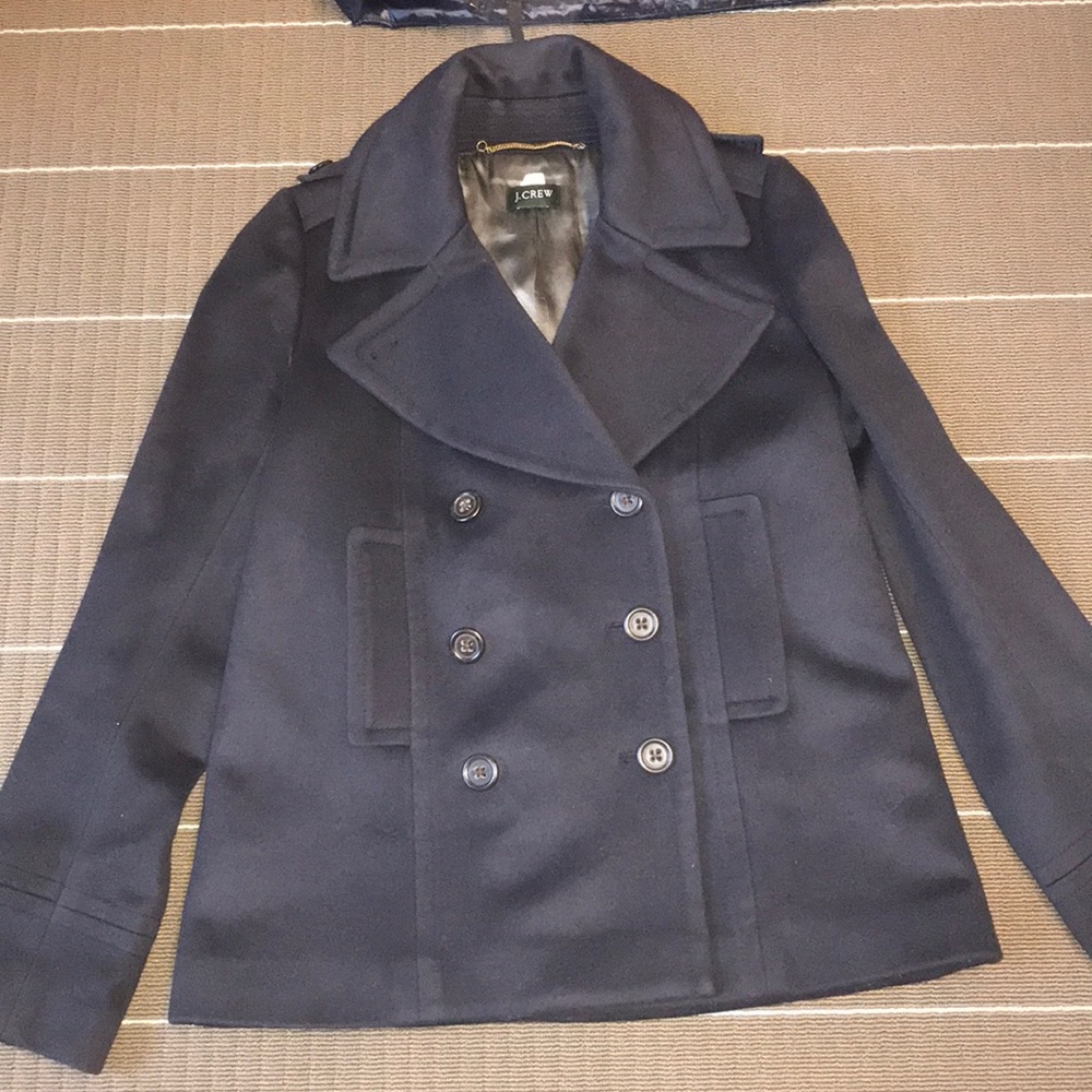 Jcrew women’s navy pea coat!